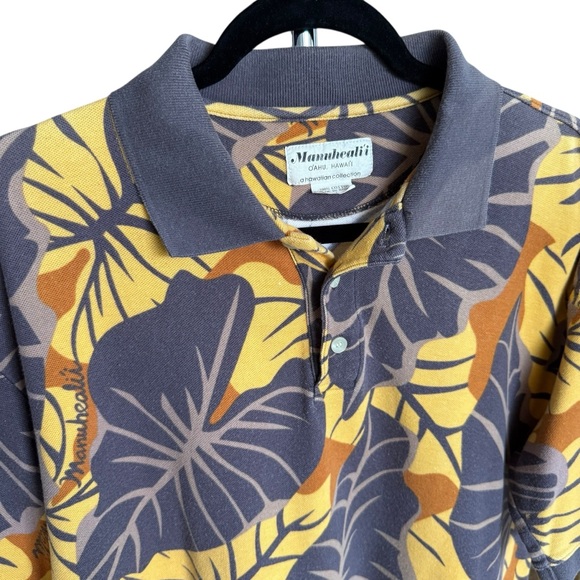 Vintage Manuhealii knit polo shirt size Large - Picture 2 of 8